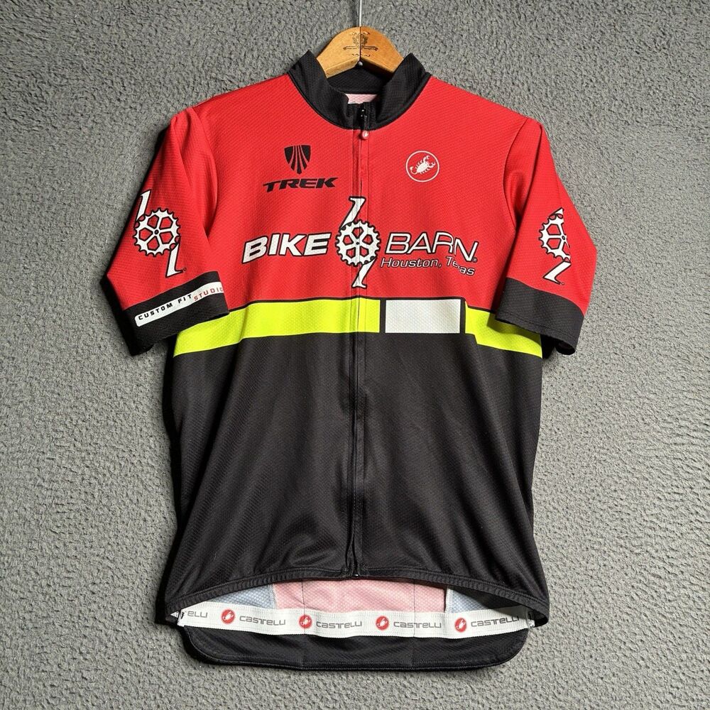 Castelli Cycling Cycle Bike Jersey Shirt Men's Large Full Zip Bike Barn Houston